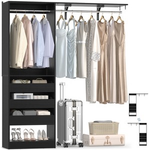 Besiost 20"-60" Closet System with Three Wooden Drawers - 1 of 4