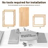 BRINJOY Desk Organizer Adjustable & No Assembly Needed, Solid Pine Wood, Holds up to 130lbs for Office, Books, Bathroom Storage, Organization-Pine - 4 of 4