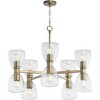 Quorum Lighting Relo 10 - Light Chandelier in  Dark Brass - 3 of 4