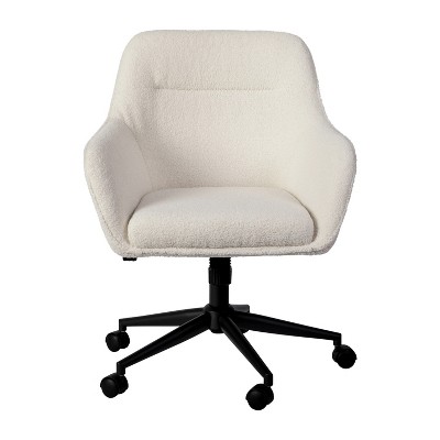 Martha Stewart Rayna Fabric Upholstered Mid-Back Office Task Chair - Thumbnail 2