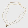 14K Gold Dipped Initial Bubble Multi-Strand Pendant Necklace - A New Day™ Gold - 3 of 4