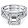 Pompeii3 1/2ct Diamond Vintage Style Engagement Ring Setting Set - 4 of 4