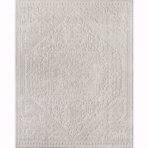 Well Woven Soft Modern Cloud Medallion Heriz Area Rug - 1 of 4
