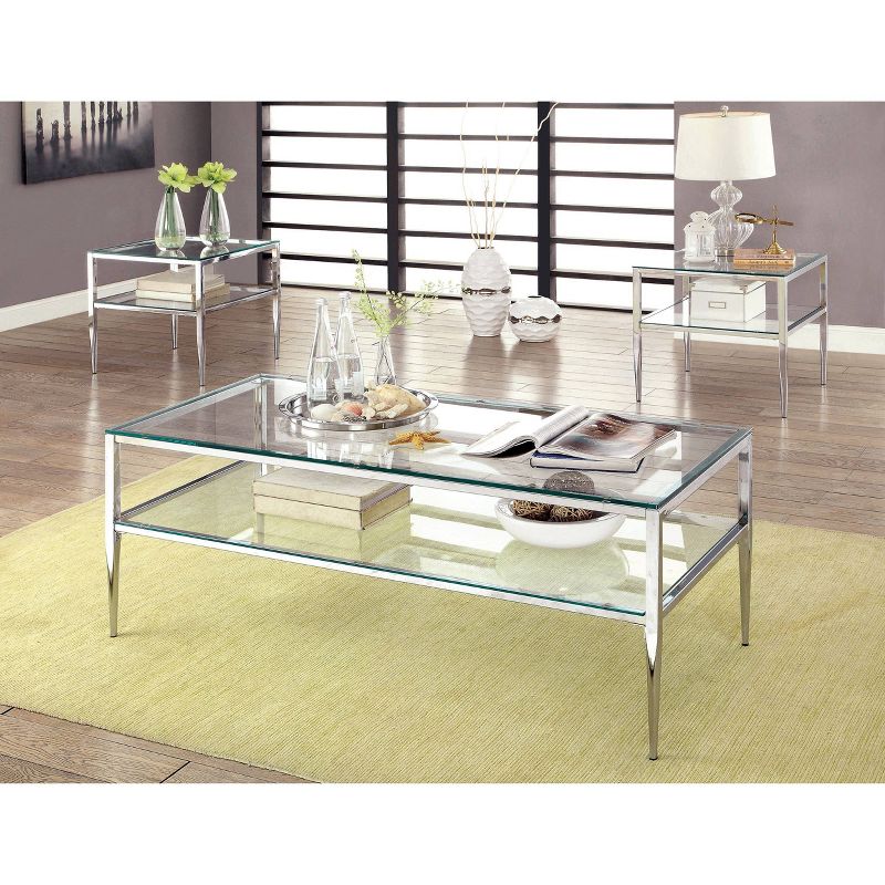 3pc Aubrey Occasional Table Set Chrome - HOMES: Inside + Out, 3 of 8