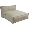Evita Outdoor Bean Bag Lounger, Comfy Foam, Cover Removeable, Washable and Water-Resistant for Pool, Deck, Backyard-57*47.3*31.5 Inch, Beige - 2 of 4