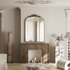 BEAUTYPEAK Vanity Wall Mirror Decorative Vintage Arched Bathroom Mirror Classic Designed Mirror - 2 of 4