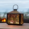 Forest Cut Metal Lantern with Gold Accent 12"H - 2 of 4