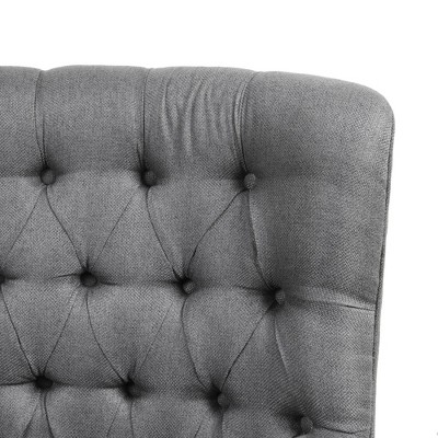 Mathis Deep Gray Velvet Swivel Glider Chair