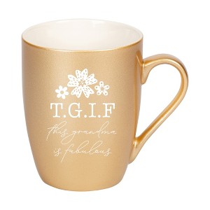 Elanze Designs TGIF This Grandma Is Fabulous Vegas Gold 10 ounce New Bone China Coffee Cup Mug - 1 of 4