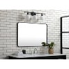 Elegant Lighting Soft corner metal rectangular mirror 27x40 inch in Black - 3 of 4