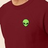 Dalix Alien Embroidered Fleece Crewneck Long Sleeve Sweatshirt Mens - 4 of 4