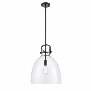 Newton Bell - 1 Light Stem Hung Pendant In Industrial Style-20.25 Inches Tall and 14 Inches Wide - 1 of 1