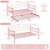 Daybed with Trundle,Metal Twin DayBed Frame with Headboard,Multifunctional Mattress Foundation Platform Sofa Bed for Bedroom,Living Room,Guest Room - 3 of 4
