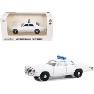 1977-78 Dodge Monaco Police Pursuit White with Light Bar "Hot Pursuit - Hobby Exclusive" 1/64 Diecast Model Car by Greenlight - 1 of 3