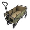 FURNIinspire Outdoor Serving Carts 360lbs Collapsible Foldable Wagon Cart with strapping system for Camping Shopping, Green, 35.04"*21.65"*38.98" - 2 of 4