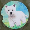 E & S Imports 2.5 Inch Westie Car Coaster Super Absorbent Coasters - 3 of 3