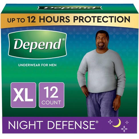Depend Night Defense Incontinence Fragrance Free Underwear For Men ...