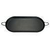 Brentwood Carbon Steel Nonstick Comal Griddle for Double Burner, 18 In. x 8.5 In. in Black - 2 of 4