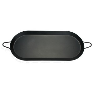 Brentwood Carbon Steel Nonstick Comal Griddle for Double Burner, 18 In. x 8.5 In. in Black - 1 of 4