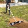 VEVOR Updated Lawn Leveling Rake with Roller, 30" x 10" Stainless Steel Lawn Leveler with 83.9" Adjustable Handle, Heavy Duty Yard Leveling Rake,Black - 2 of 4