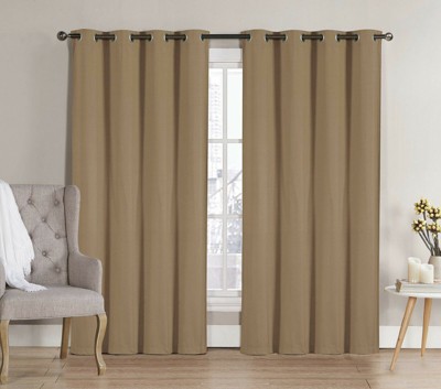 GoodGram 2 Pack Hotel Thermal Grommet 100% Blackout Window Curtain Panels