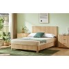 Queen Size Wooden Bed Frame with Corrugated Curved Design, Rustic Wood Accents & Sturdy Metal Support-- Frevyn - 2 of 4