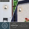 VAXCEL 1-Light 8 in. Wide Indoor-Outdoor Rustic Flush Mount Wall Sconce with Glass Shade - 3 of 4