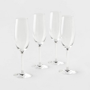 4pk Geneva Crystal 7.7oz Champagne Flutes - Threshold Signature™ - 1 of 3