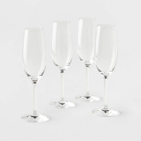 4pk Geneva Crystal 7.7oz Champagne Flutes - Threshold Signature™ : Target