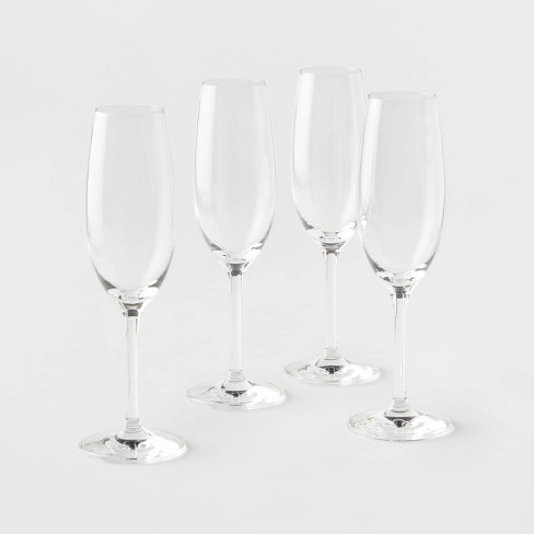 4pk Geneva Crystal 7.7oz Champagne Flutes - Threshold Signature