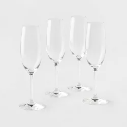 4pk Geneva Crystal 7.7oz Champagne Flutes - Threshold Signature™