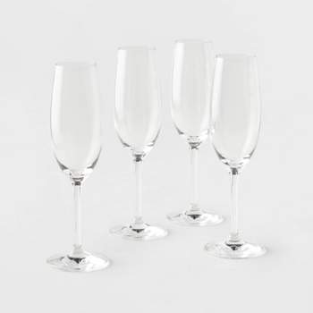 4pk Geneva Crystal 7.7oz Champagne Flutes - Threshold Signature™
