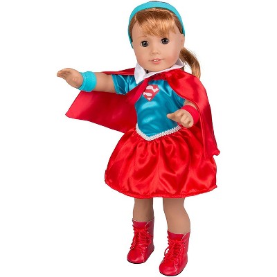 Dress Along Dolly Superwoman Outfit for American Girl Doll