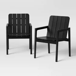 2pk Blackened Wood Patio Dining Chair - Smith & Hawken™