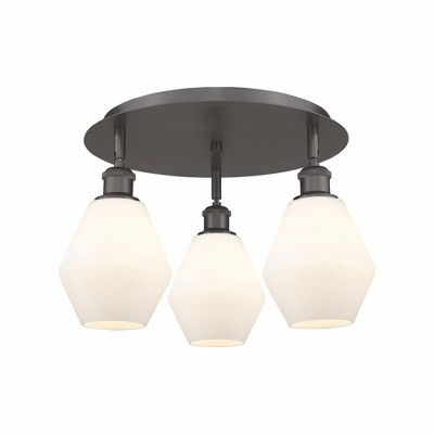 Cindyrella - 3 Light Flush Mount In Industrial Style-10 Inches Tall and 17.75 Inches Wide