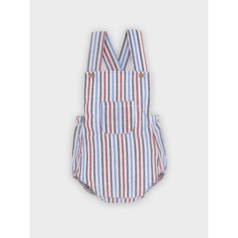 Boy's Baby Striped Dungarees - Minhon - image 1 of 2