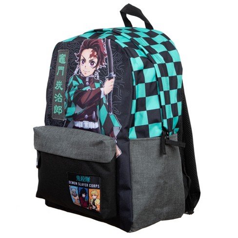 Demon Slayer Tanjiro Checkered Backpack Target