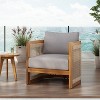 Christopher Knight Home Atoka Outdoor Rustic Acacia Wood and Rope Club Chair with Water-Resistant Cushion - 2 of 4