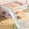 Okak 77.4IN Twin/Full Size Kids Loft Bed with Slide, Twin Bed with Safety Guardrail and Ladder, Bed Frames for Kids Room, Play Room - 2 of 4