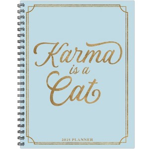 Willow Creek Press Karma is a Cat 2025 8.5"x11" Softcvr Weekly Planner: Spiral Binding, January-December, All Ages - 1 of 4
