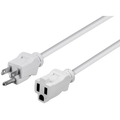 Monoprice Outdoor Extension Cord - 35 Feet - White | NEMA 5-15P to NEMA 5-15R, 16AWG, 13A/1625W, SJTW