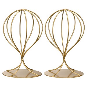 Unique Bargains Tabletop Iron Metal Hat Display Stand 2 Pcs - 1 of 4