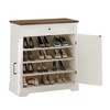 Rbied 16 Pair Shoe Cabinet, Freestanding Entryway Storage Organizer with Drawer, Living Room, Bedroom - 4 of 4