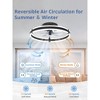 Aoibox 19.7'' Low Profile Ceiling Fan with LED Light, Remote Control, 6 Speeds, 3000-6000K Dimmable, Flush Mount, Quiet DC Motor, Black - 4 of 4