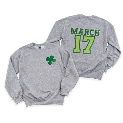 Simply Sage Market Women's Graphic Sweatshirt March Seventeenth Front And Back Design