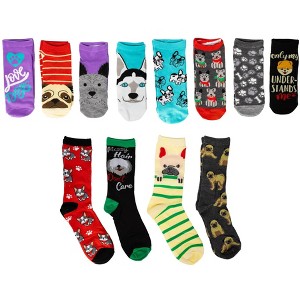 Hypnotic Socks Unleash the Holiday Cheer Womens 12 Days of Socks in Advent Gift Box - 1 of 4
