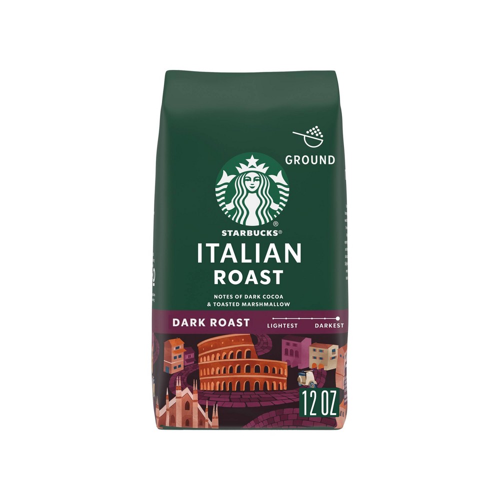 Starbucks Dark Roast Ground Coffee — Italian Roast — 100% Arabica — 1 bag (12 oz.)