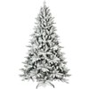 NAYSAYE Christmas Tree Snowy Flocked Design with Full Branches and Hinged Setup for Christmas Holiday Decoration, White, 52"*84"*24.2" - 2 of 4