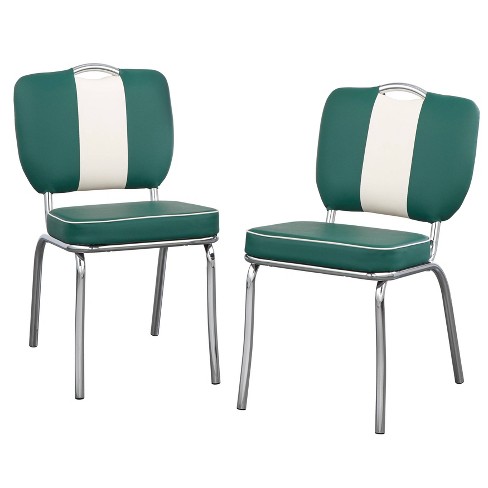 White retro best sale dining chairs