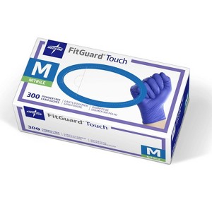 Medline OAT3002 Restore Touch Powder-Free Nitrile Exam Gloves with Oatmeal, Size M (Box of 300) - 1 of 4